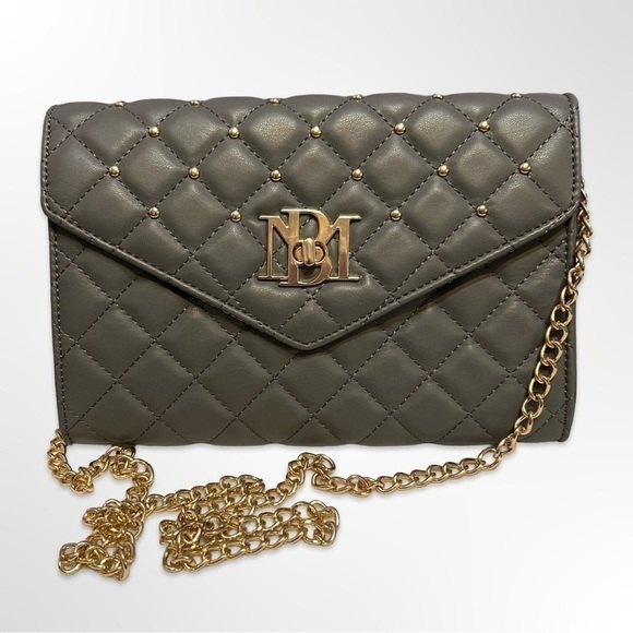 Badgley Mischka Gray Diamond Quilted Crossbody - Picture 1 of 5